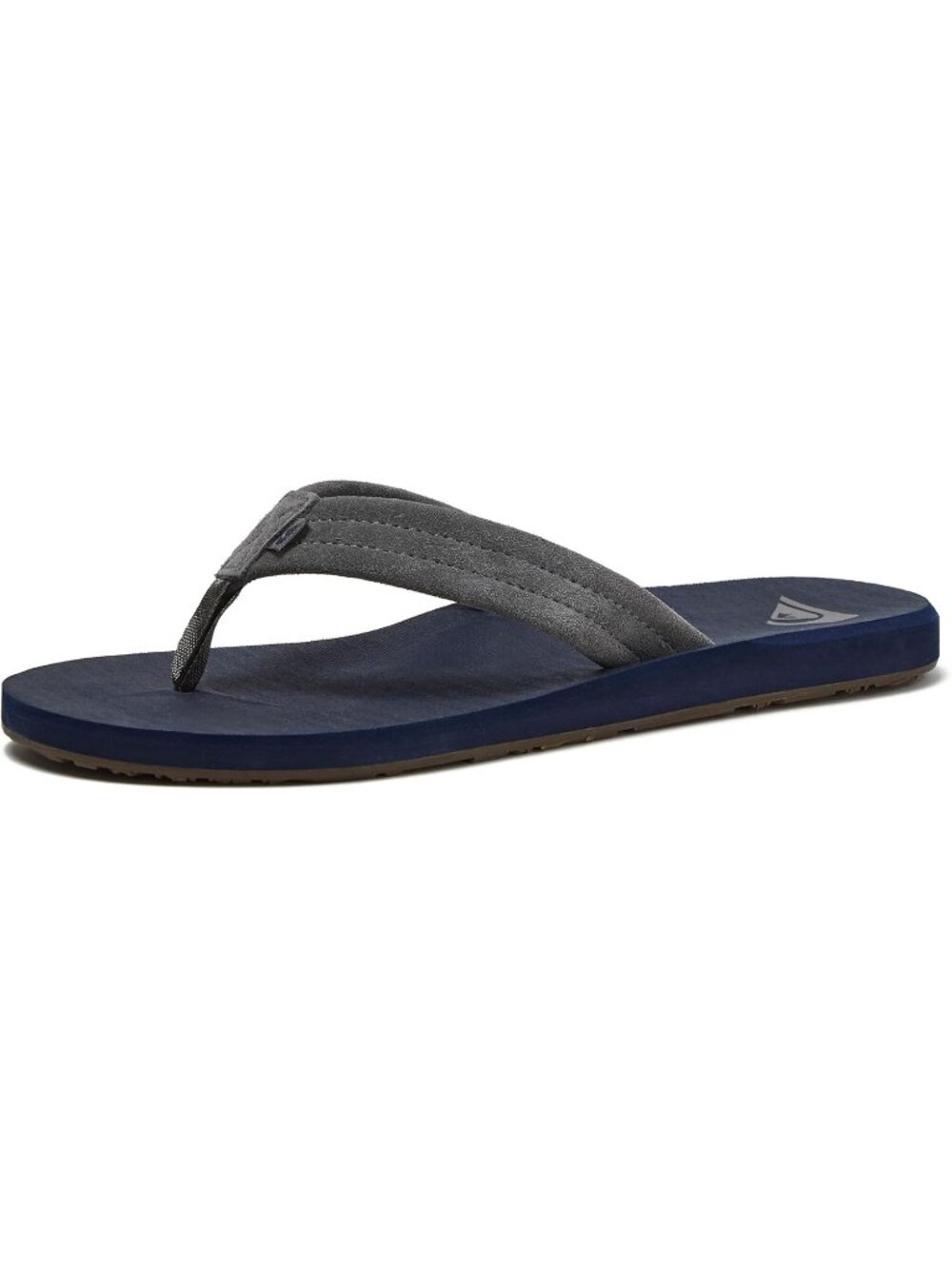Men's Grey Blue Suede Flip Flops Arch Support Athletic Sandals Thong Casual